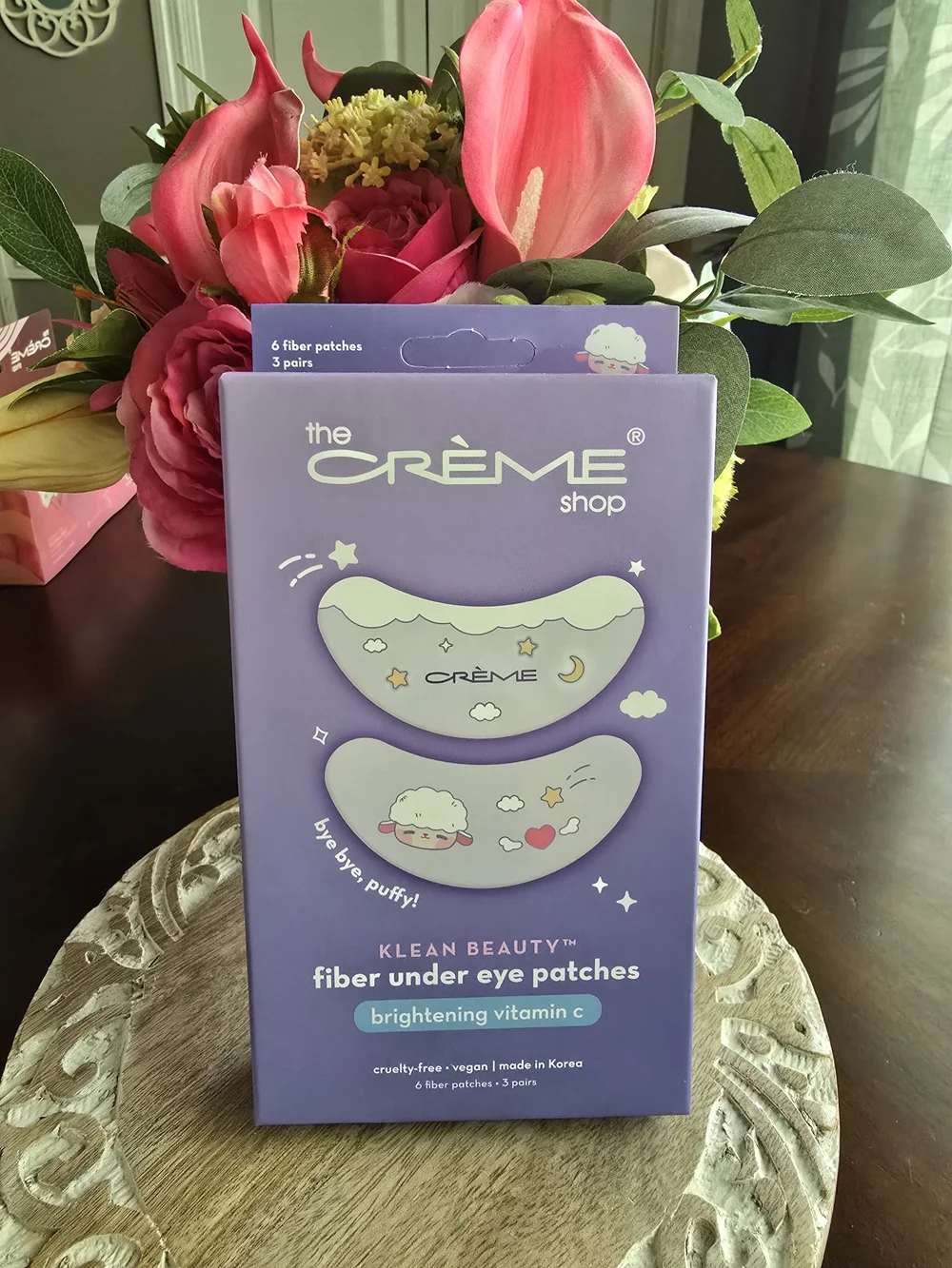 The Crème Shop Brightening Vitamin C Fiber Under Eye Patches 3pr
